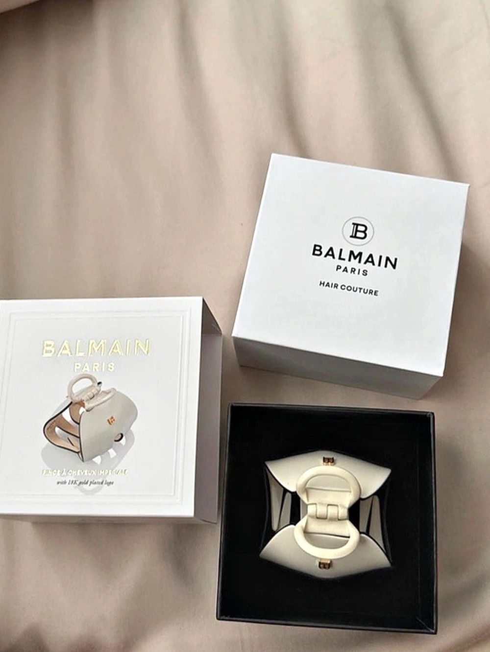 Balmain Pince à Cheveux Impériale White & Black NWT